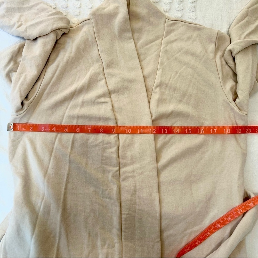 WVN Women’s Modal & Organic Cotton Cream Belted Sweatshirt Sz S EUC - Picture 10 of 10